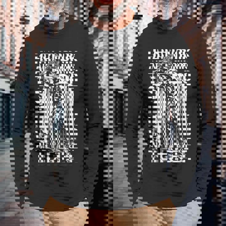 ハードワークトレーニング ミスターオリンピア ロニー・コールマン ボディービルディング 長袖Tシャツ 高齢者への贈り物