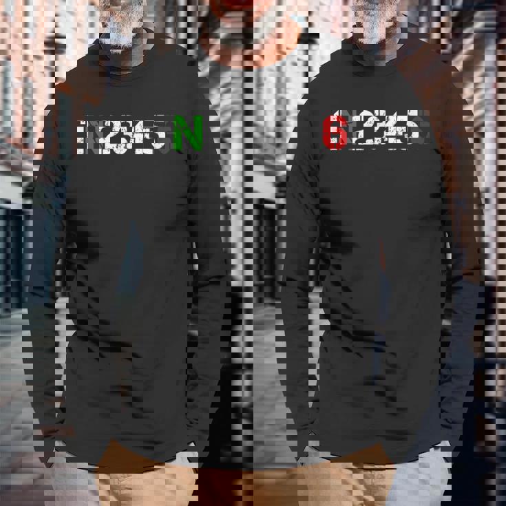 バイクギアシフト 1N23456 バイク バイカー ツアー 長袖Tシャツ 高齢者への贈り物