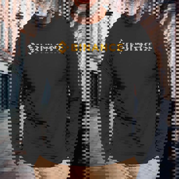 バイナンス-暗号通貨交換とdefi暗号エコシステム 長袖Tシャツ 高齢者への贈り物