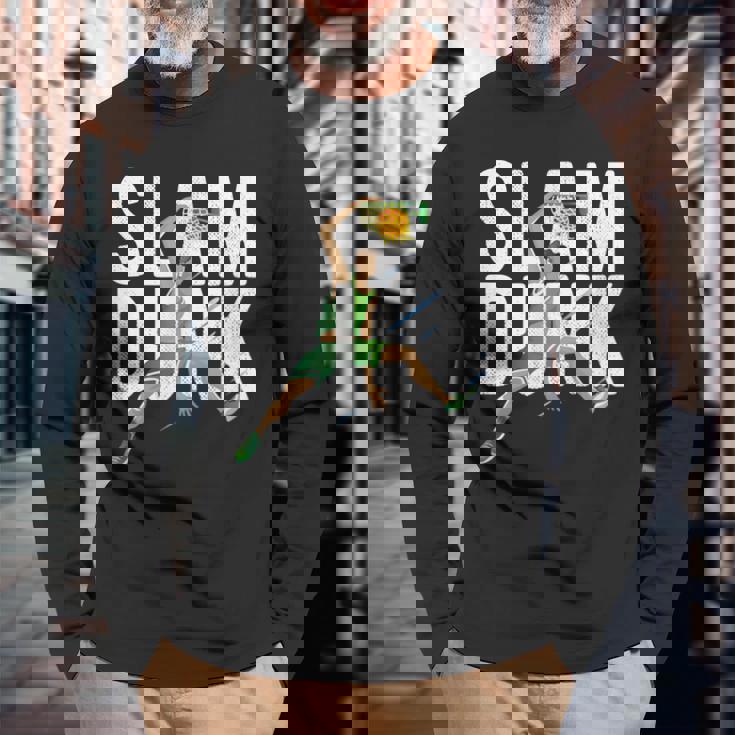 バスケットボール スラム ダンク チーム トレーニング ゲーム コーチ キッズ ギフト 長袖Tシャツ 高齢者への贈り物