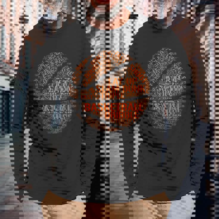 バスケットボール バスケ 面白tシャツ おもしろ 服 メンズ レディース おもしろグッズ バスケ部 長袖Tシャツ 高齢者への贈り物