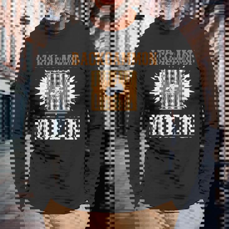 バックギャモン ボードゲーム 長袖Tシャツ 高齢者への贈り物