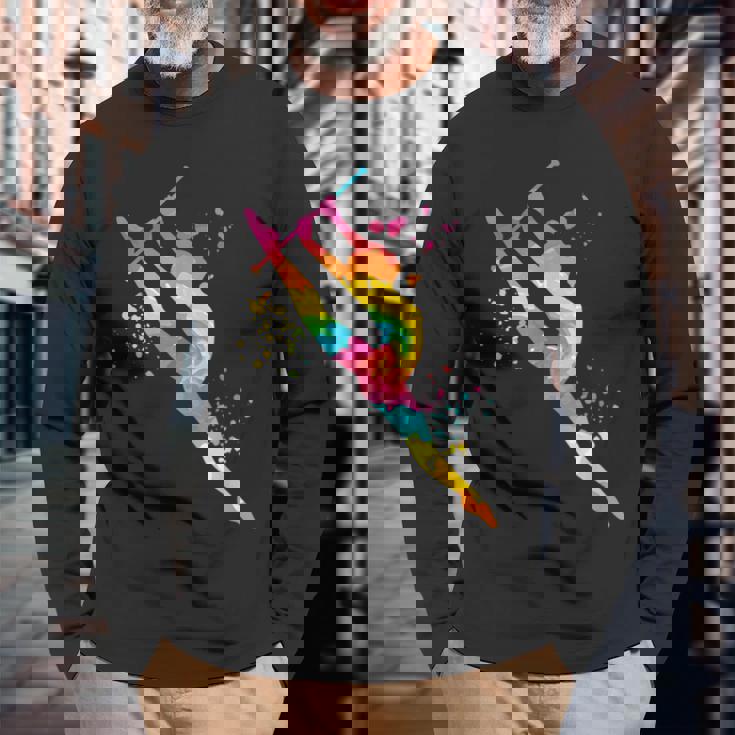 バトン付き体操 ガールズ キッズ 新体操 長袖Tシャツ 高齢者への贈り物