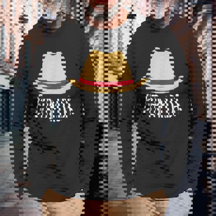 バミューダハット イギリス 海外領土 お土産 長袖Tシャツ 高齢者への贈り物