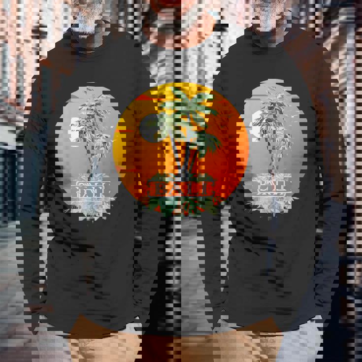 バリ島 熱帯雨林 ジャングル ハイキング ウブド ヌサペニダ ギフト お土産 島 インドネシア 夕日 休暇 ギリ諸島 長袖Tシャツ 高齢者への贈り物