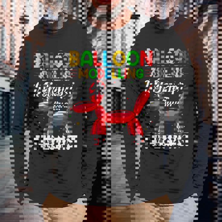 バルーンモデリング セラピストより安価 バルーンアート 長袖Tシャツ 高齢者への贈り物