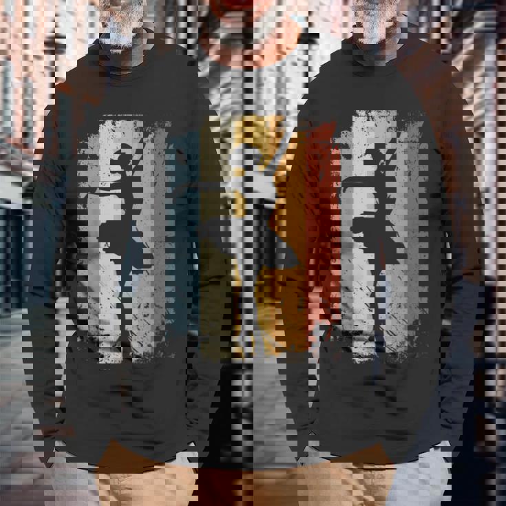 バレエダンスダンスバレリーナシューズ En Pointe ヴィンテージレトロ 長袖Tシャツ 高齢者への贈り物