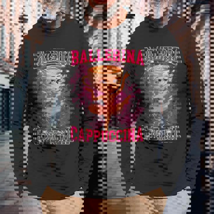 バレリーナ カプチーナ イタリアーナ ブレイン 長袖Tシャツ 高齢者への贈り物