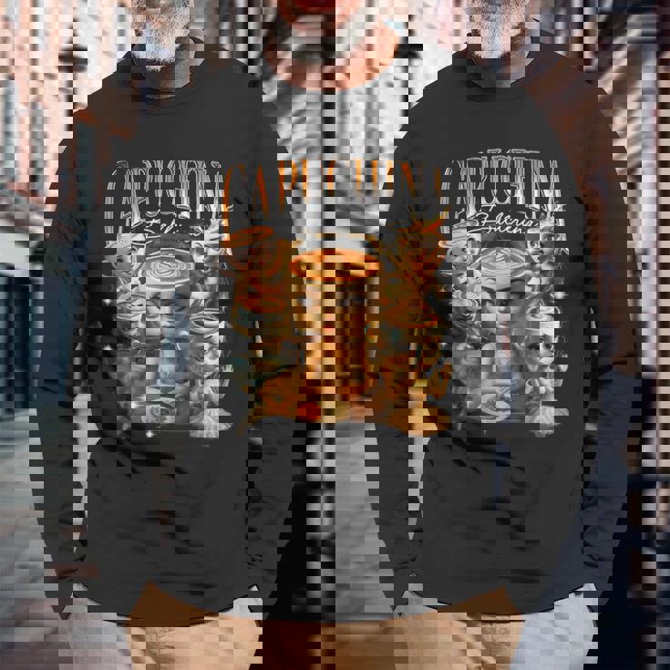 バレリーナカプチーナ イタリアンブレインロットミーム 長袖Tシャツ 高齢者への贈り物