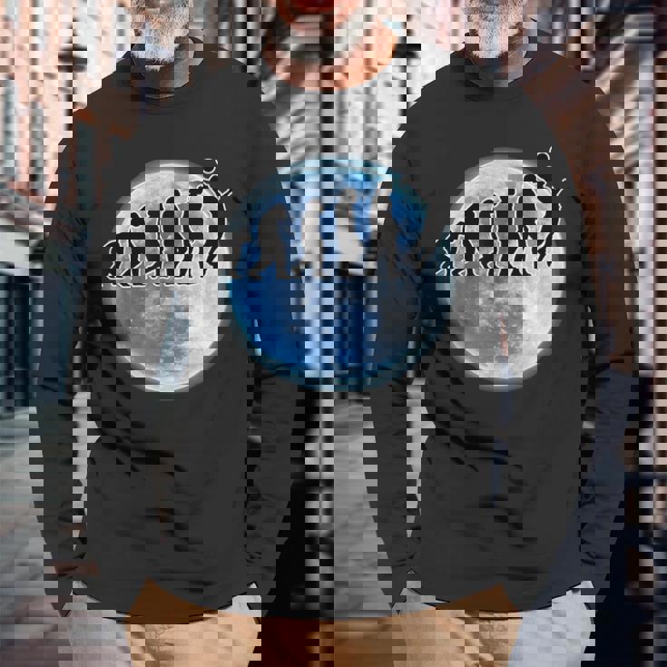 バレーボール 面白tシャツ 人類の進化 おもしろ バレー 服 オリジナル 部活動 おもしろグッズ ネタ メンズ 長袖Tシャツ 高齢者への贈り物