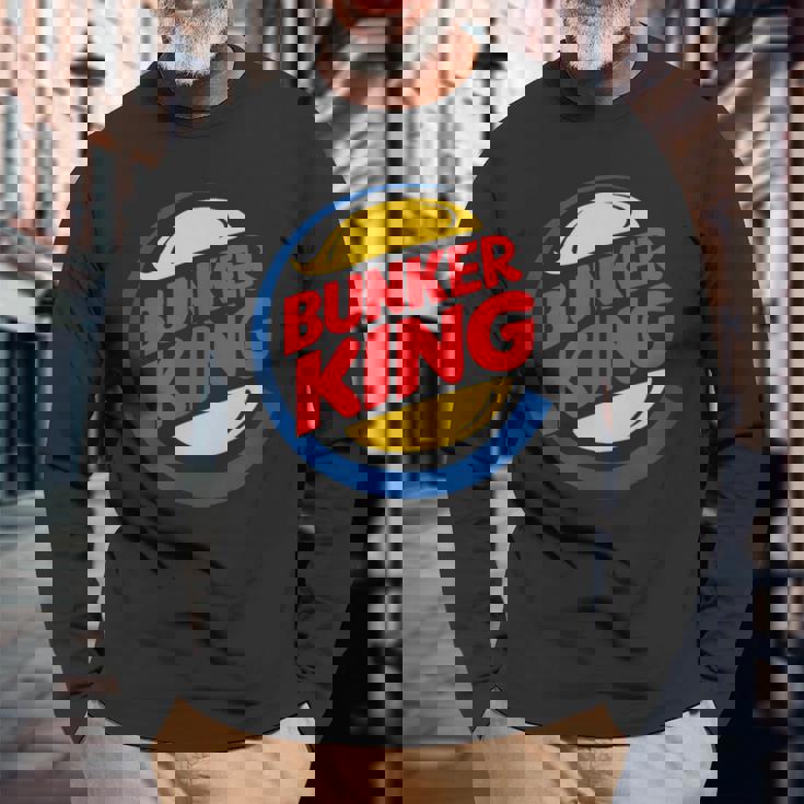 バンカーキング パロディ ファニー アンチトランプ 長袖Tシャツ 高齢者への贈り物