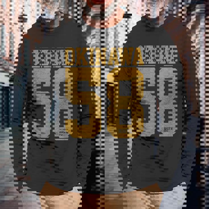 バーシティスタイル 沖縄 日本 長袖Tシャツ 高齢者への贈り物