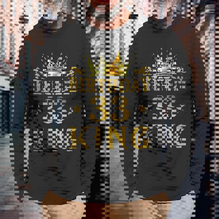 バースデーキング 33歳 男性 長袖Tシャツ 高齢者への贈り物