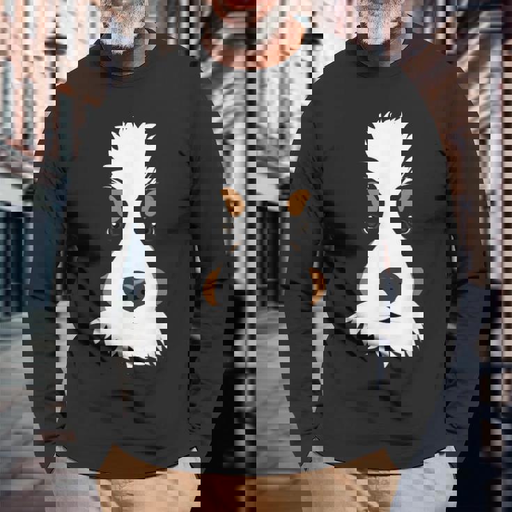 バーニーズマウンテンドッグの子犬 長袖Tシャツ 高齢者への贈り物