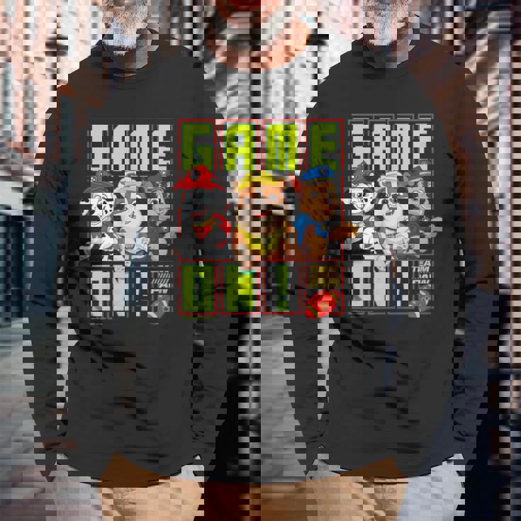 パウパトロール フットボールチーム パウゲームオン 長袖Tシャツ 高齢者への贈り物