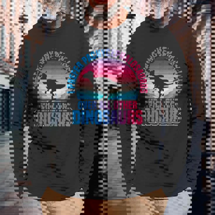 パキケファロサウルス ぬいぐるみ 恐竜 古生物学者 長袖Tシャツ 高齢者への贈り物