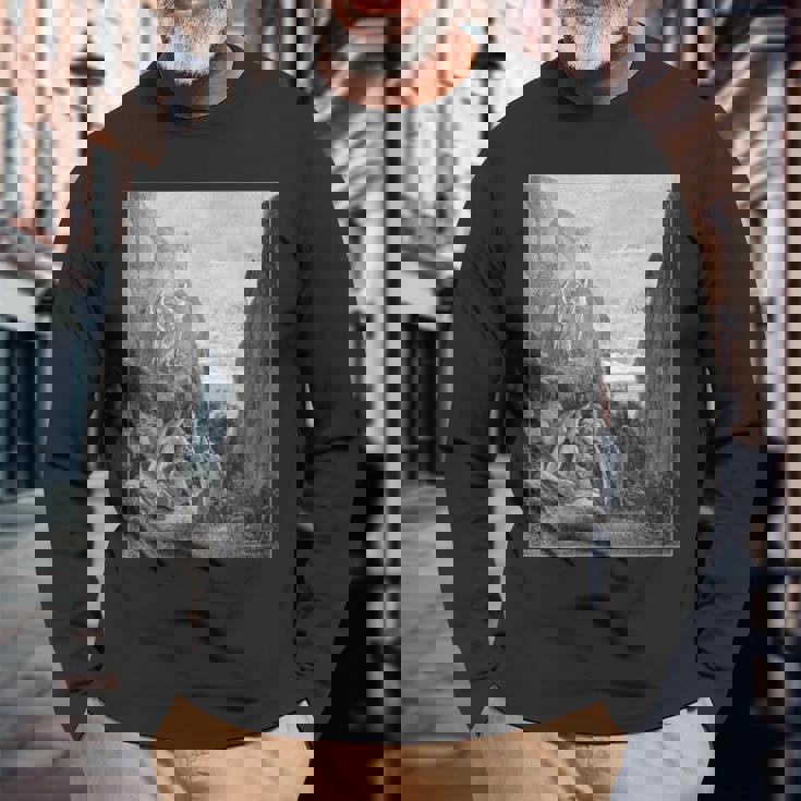 パラダイス・ロスト「So Promised He」ギュスターヴ・ドレ アート 長袖Tシャツ 高齢者への贈り物