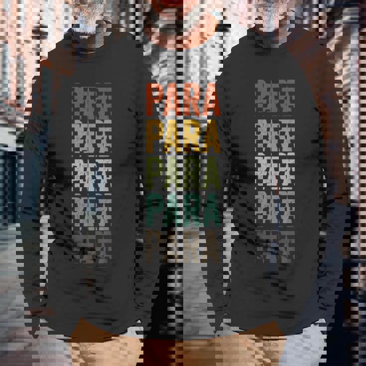 パラパラプロプロフェッショナル 長袖Tシャツ 高齢者への贈り物