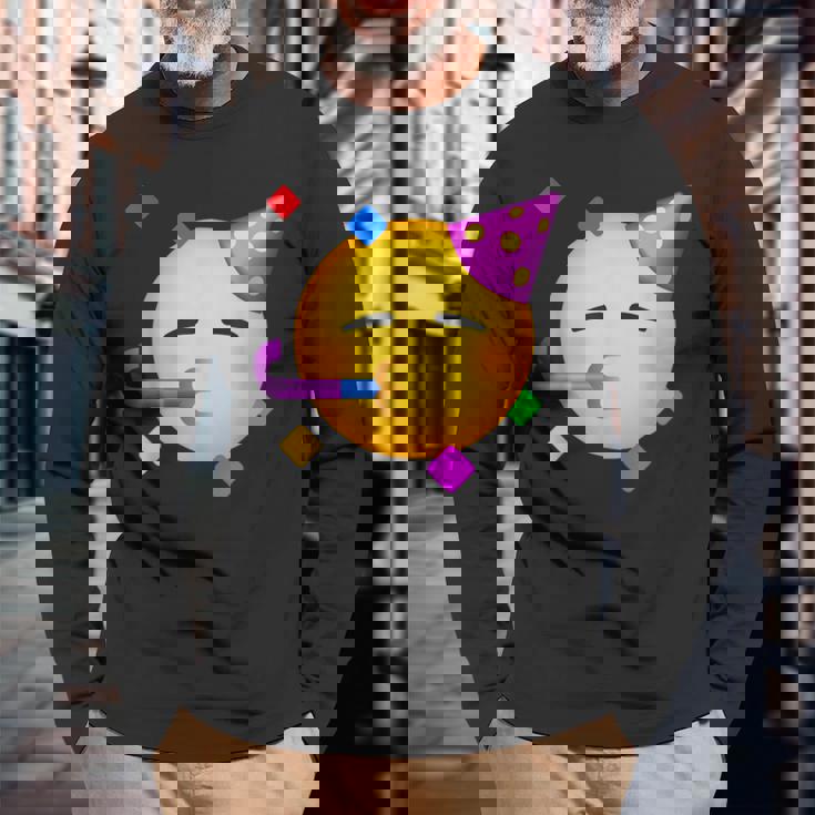 パーティーフェイス 長袖Tシャツ 高齢者への贈り物