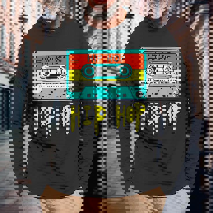 ヒップホップカセットテープ 長袖Tシャツ 高齢者への贈り物