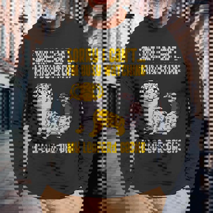 ヒョウモントカゲモドキについて考える かわいいトカゲ 長袖Tシャツ 高齢者への贈り物