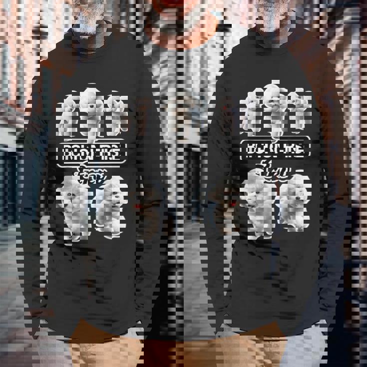 ビション・フリーゼ クルー 長袖Tシャツ 高齢者への贈り物