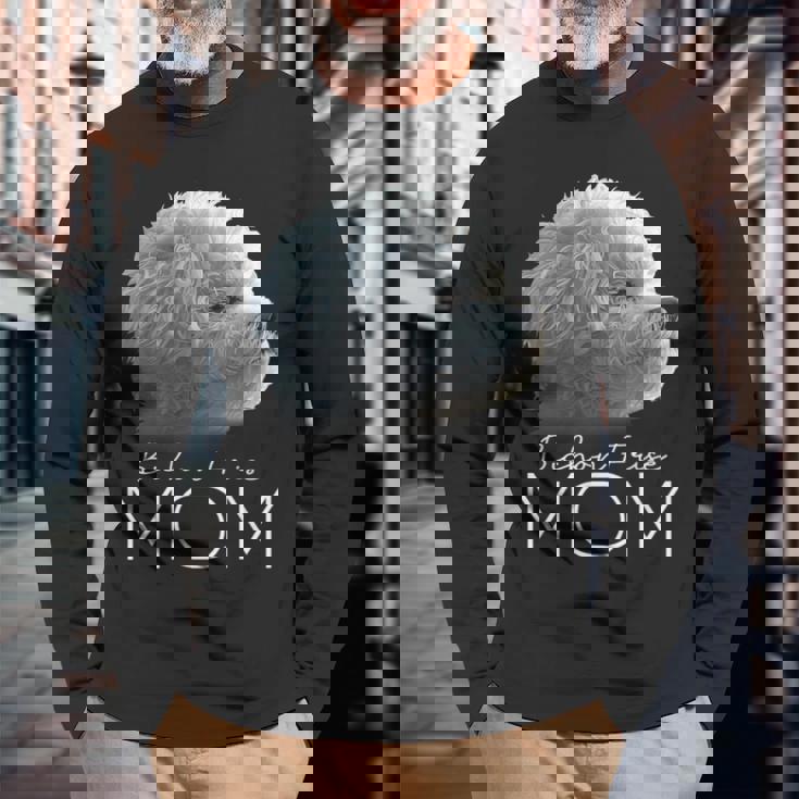 ビション・フリーゼ ママ 長袖Tシャツ 高齢者への贈り物