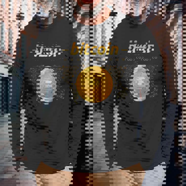 ビットコインシャツ ビットコインロゴ 暗号シャツ 暗号ギフト ビットコイン 長袖Tシャツ 高齢者への贈り物