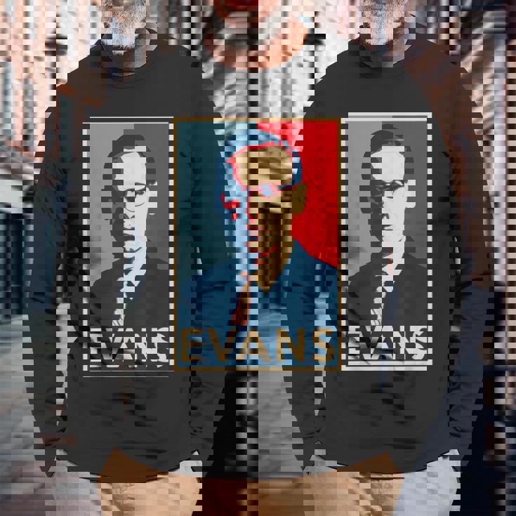 ビル・エヴァンス・ホープ ポスター グレート・オブ・ジャズ・ヒストリー 長袖Tシャツ 高齢者への贈り物