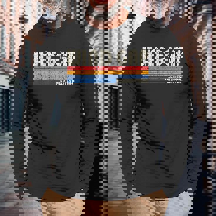 ビンテージ レトロ 70年代 80年代スタイル 風のギャップの故郷、Pa 長袖Tシャツ 高齢者への贈り物