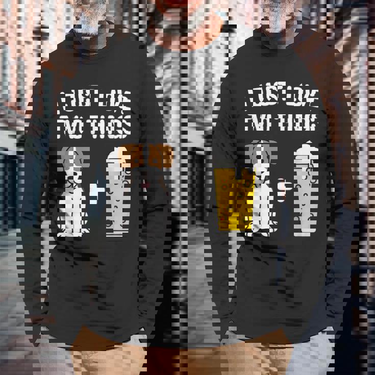 ビールジャック・ラッセル・テリア犬 長袖Tシャツ 高齢者への贈り物