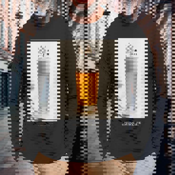 ビール冷え切ってます 長袖Tシャツ 高齢者への贈り物