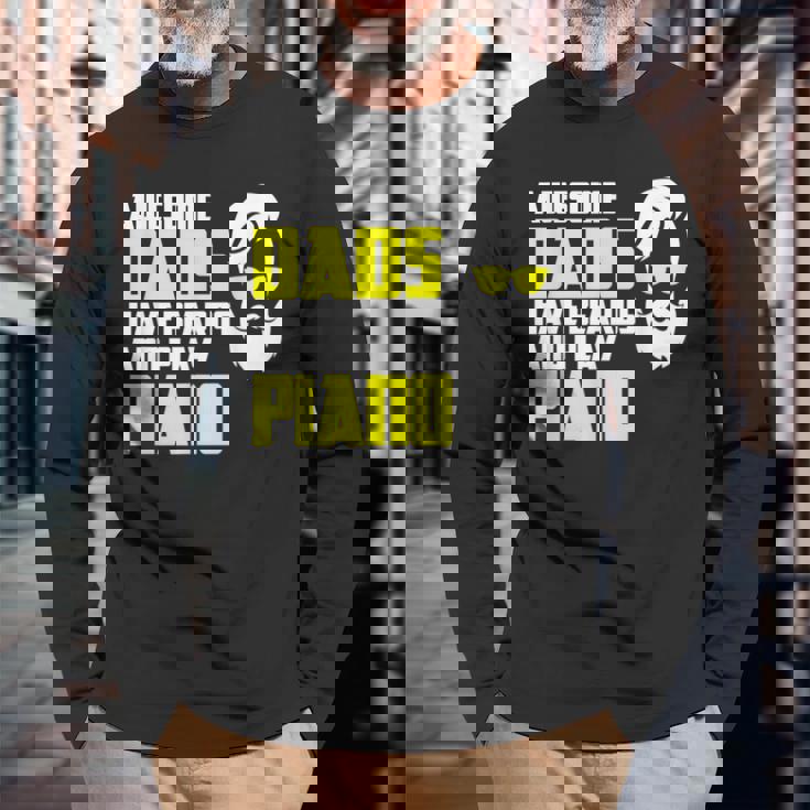 メンズ ピアニスト ピアノ奏者 父の日 言うピアノ奏者 長袖Tシャツ 高齢者への贈り物