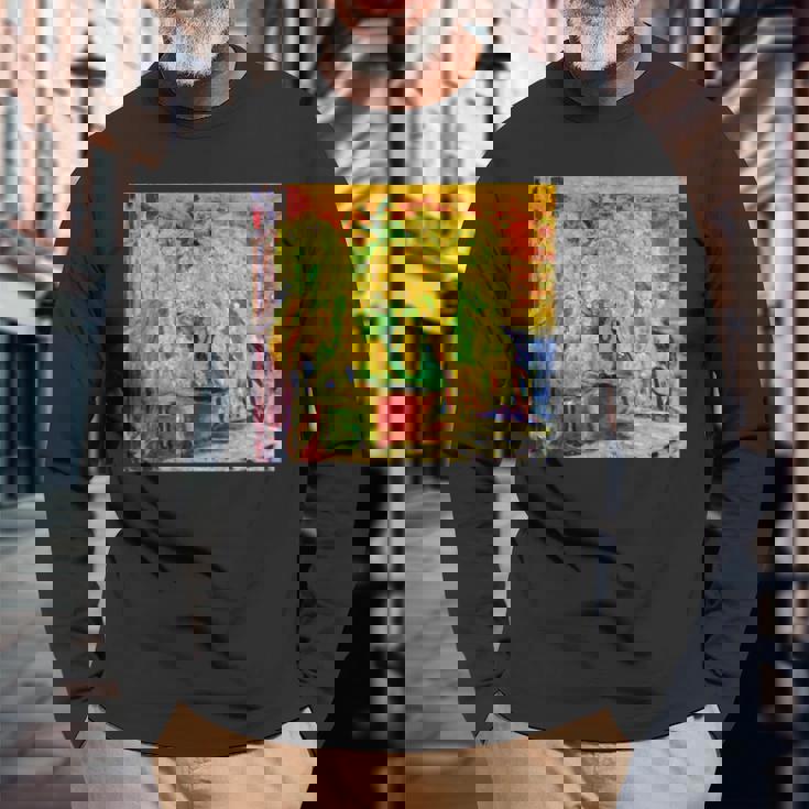 ピエール・ボナール作 ミモザの束 1945 長袖Tシャツ 高齢者への贈り物