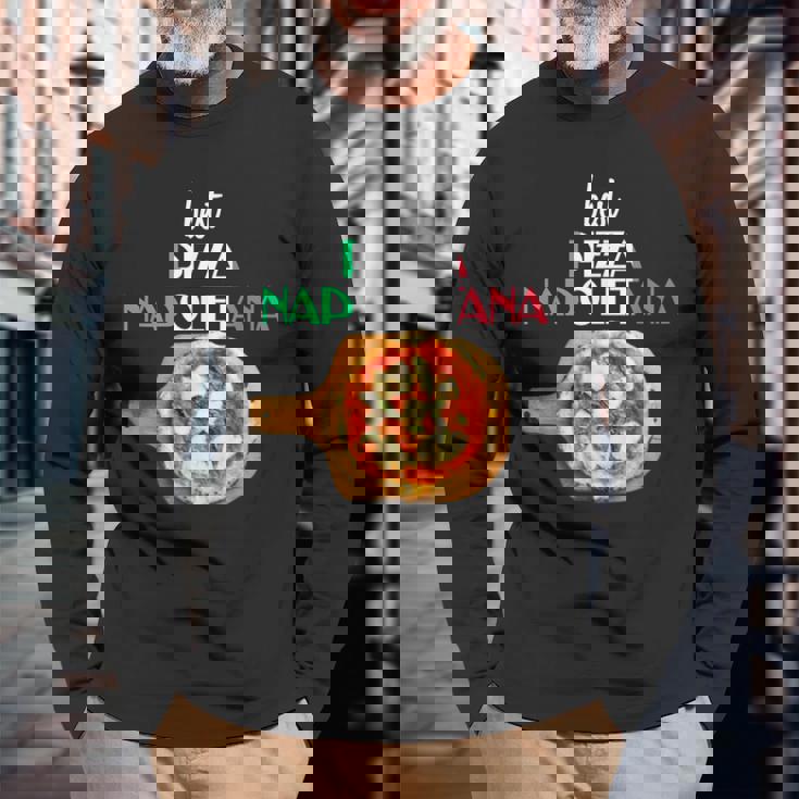 ピザ ナポレターナ イタリア ナポリ ピザ マルゲリータ 長袖Tシャツ 高齢者への贈り物