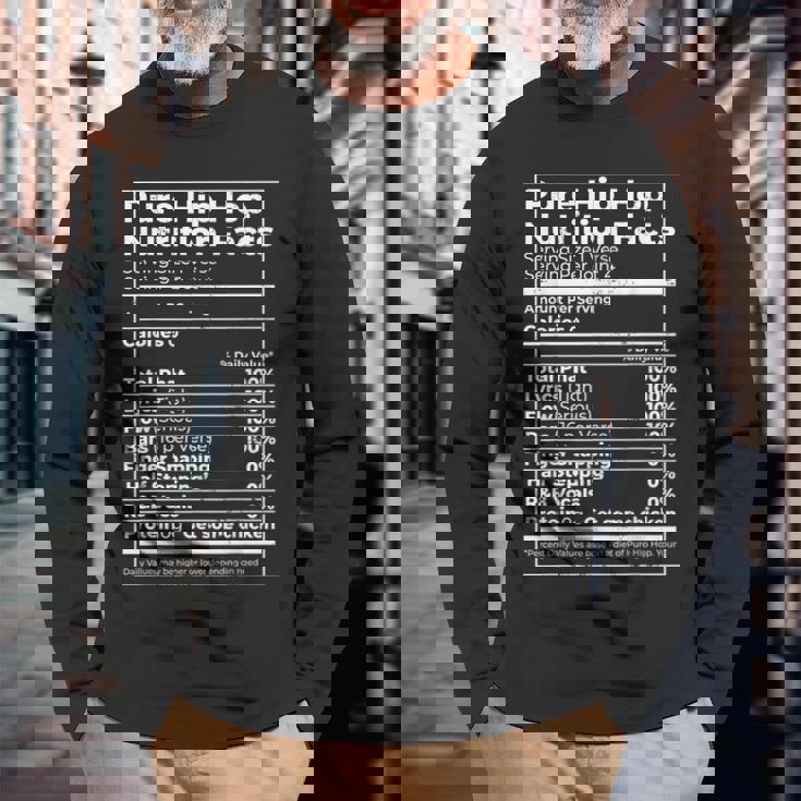 ピュアヒップホップ栄養成分 ダイエットギフト 長袖Tシャツ 高齢者への贈り物