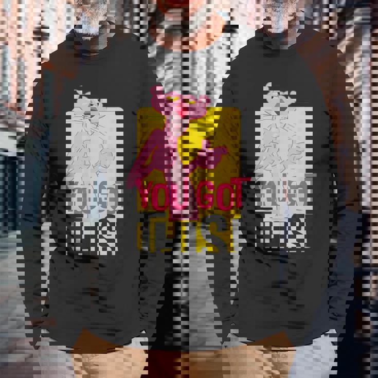 ピンクパンサー You Got This 長袖Tシャツ 高齢者への贈り物