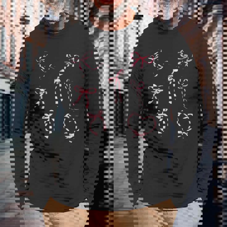 ピンクボウコケット美学 長袖Tシャツ 高齢者への贈り物