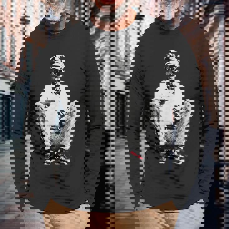 ピーター・トッシュ 座っている写真 リー・ジャフィー 長袖Tシャツ 高齢者への贈り物