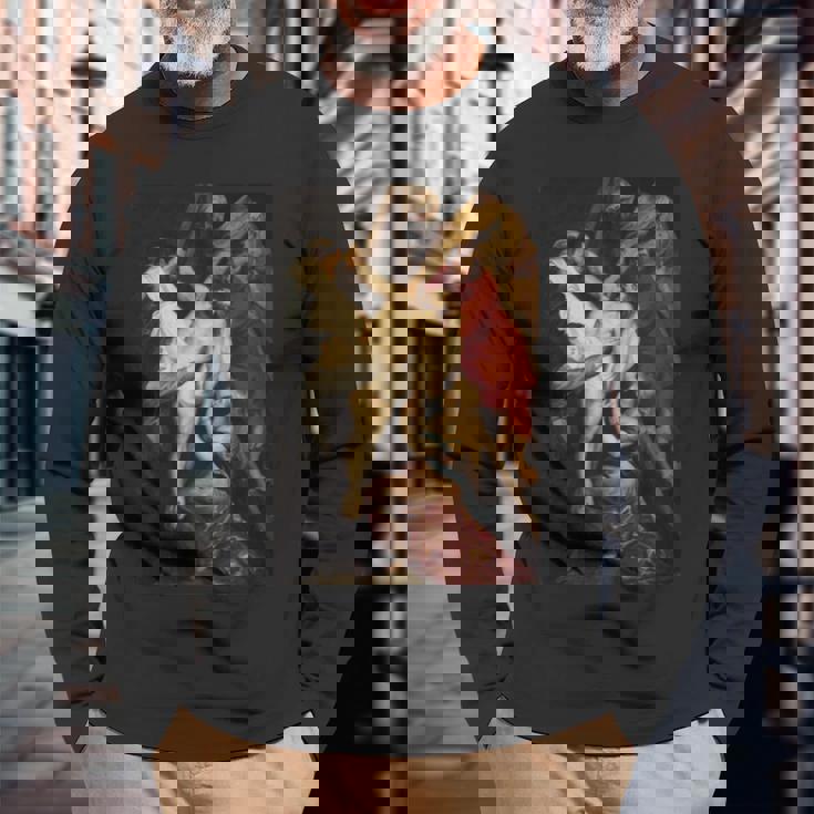 ピーター・ポール・ルーベンスによる「十字架からの降下」絵画 長袖tシャツ 長袖Tシャツ 高齢者への贈り物