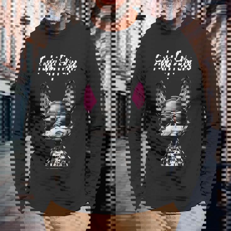 ファニーキャットグラフィック ファンキーネコストリート メンズ レディース キッズ 長袖Tシャツ 高齢者への贈り物