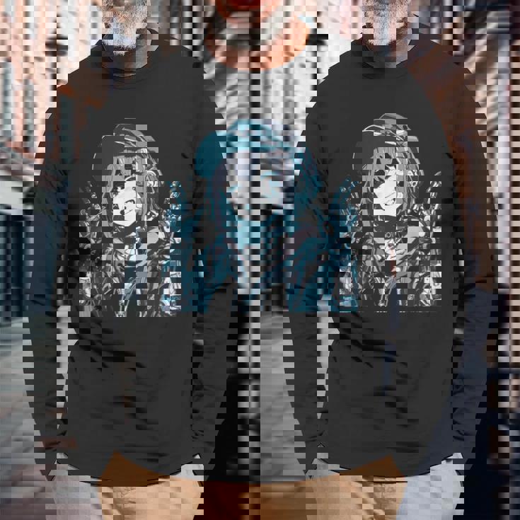 ファニースマイル サイバーパンク Nr 7 長袖Tシャツ 高齢者への贈り物