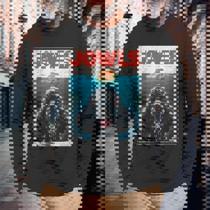 ファニープードル スタンダード プードル ジョール バーガー かわいい 犬 ママ お父さん 長袖Tシャツ 高齢者への贈り物