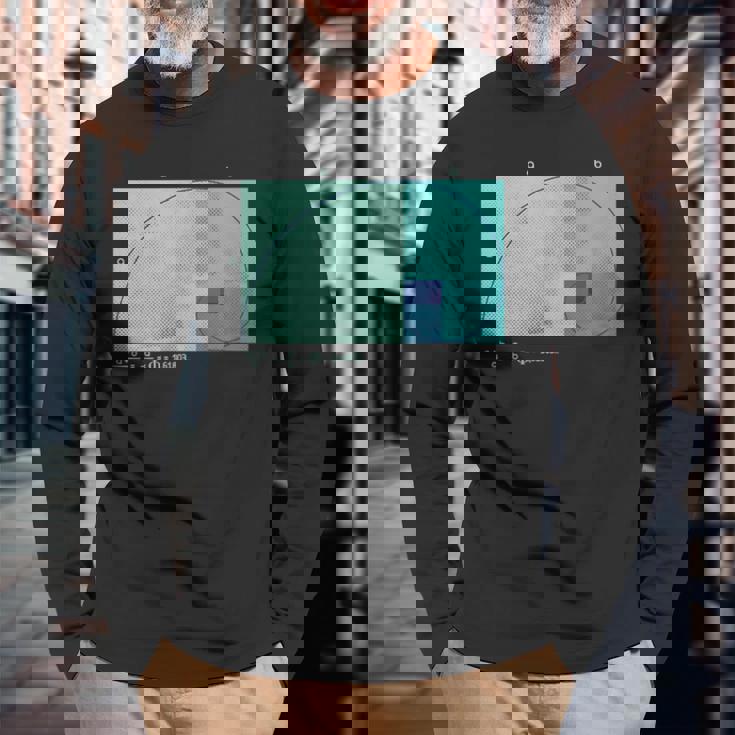 フィボナッチ黄金比 快適なハーフトーン効果。 長袖Tシャツ 高齢者への贈り物