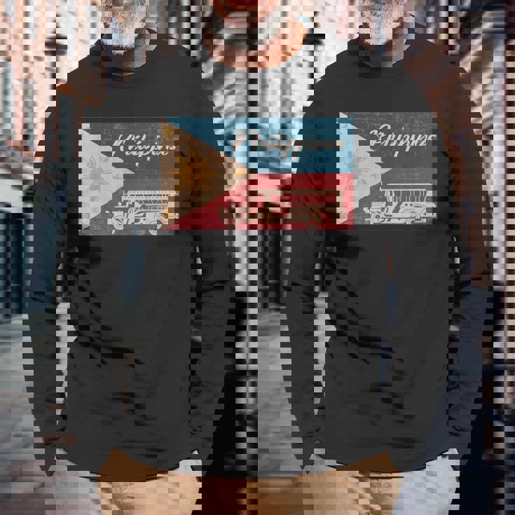 フィリピン ジープニー ディスコ セブ スービック アンヘレス パームス マニラ パラワン ギフト お土産 長袖Tシャツ 高齢者への贈り物