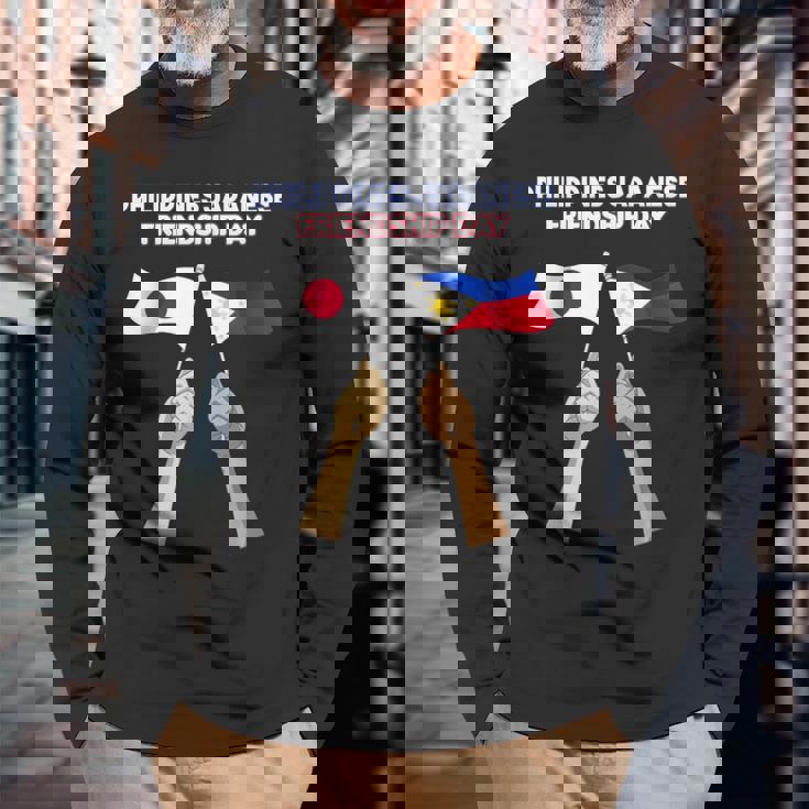 フィリピン フィリピン人 日本人 日本 ジャピーノ プラウド 混合dna 長袖Tシャツ 高齢者への贈り物