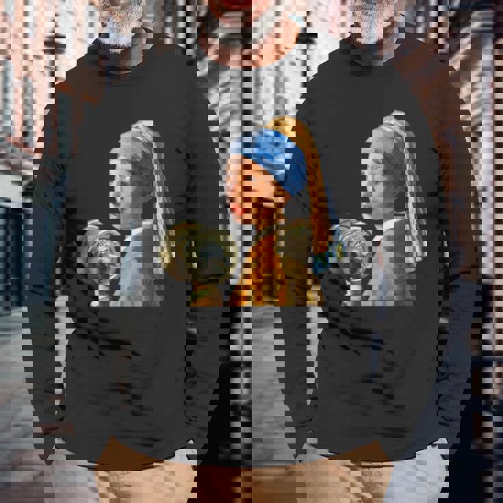 フェルメール 面白いtシャツ ジム 筋トレ ダイエット メンズ おもしろ 面白い 服 おもしろグッズ ネタ 長袖Tシャツ 高齢者への贈り物