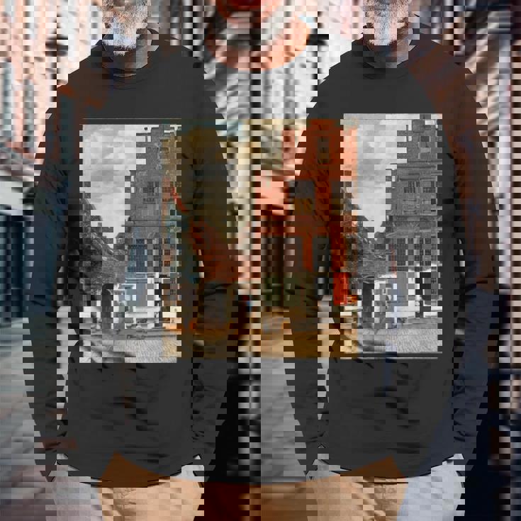 フェルメール【小路】贈り物 ギフト 長袖Tシャツ 高齢者への贈り物