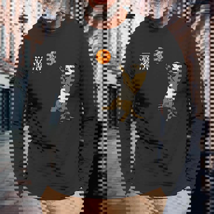 フェレット バスケットボール ボール スポーツ 長袖Tシャツ 高齢者への贈り物