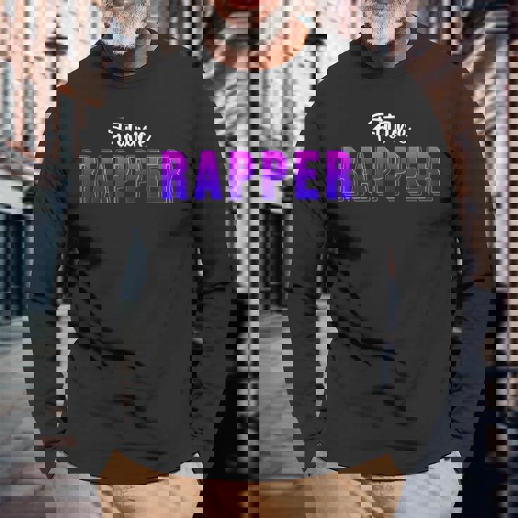 フューチャー・ラッパー 長袖Tシャツ 高齢者への贈り物